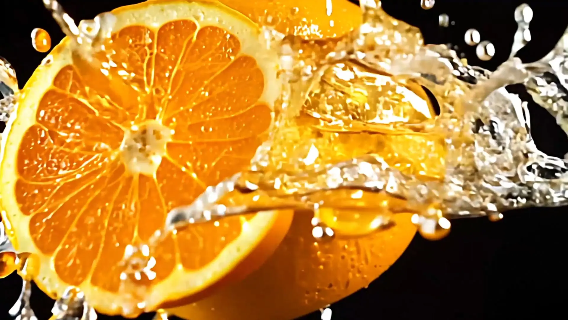 Fresh Orange Slice Explosion Video Transition